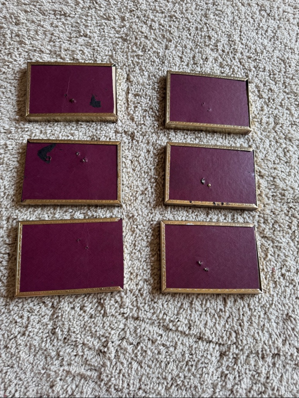 Set of 6 Green Folk Art Home Prints/cards in Gold Frames - Picture 11 of 15